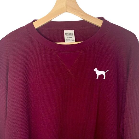 Pink Waffle Knit Raw Hem Crop Top - Picture 2 of 8